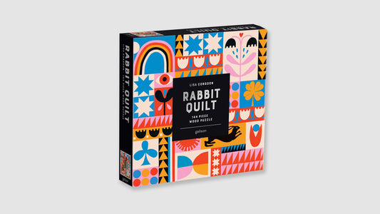 Lisa Congdon Rabbit Quilt 144 Piece Wood Puzzle