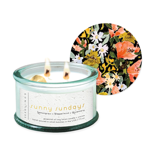 Vintage Floral Essential Oil Candle