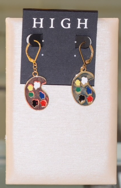 Artist Palette 18K Gold Earrings