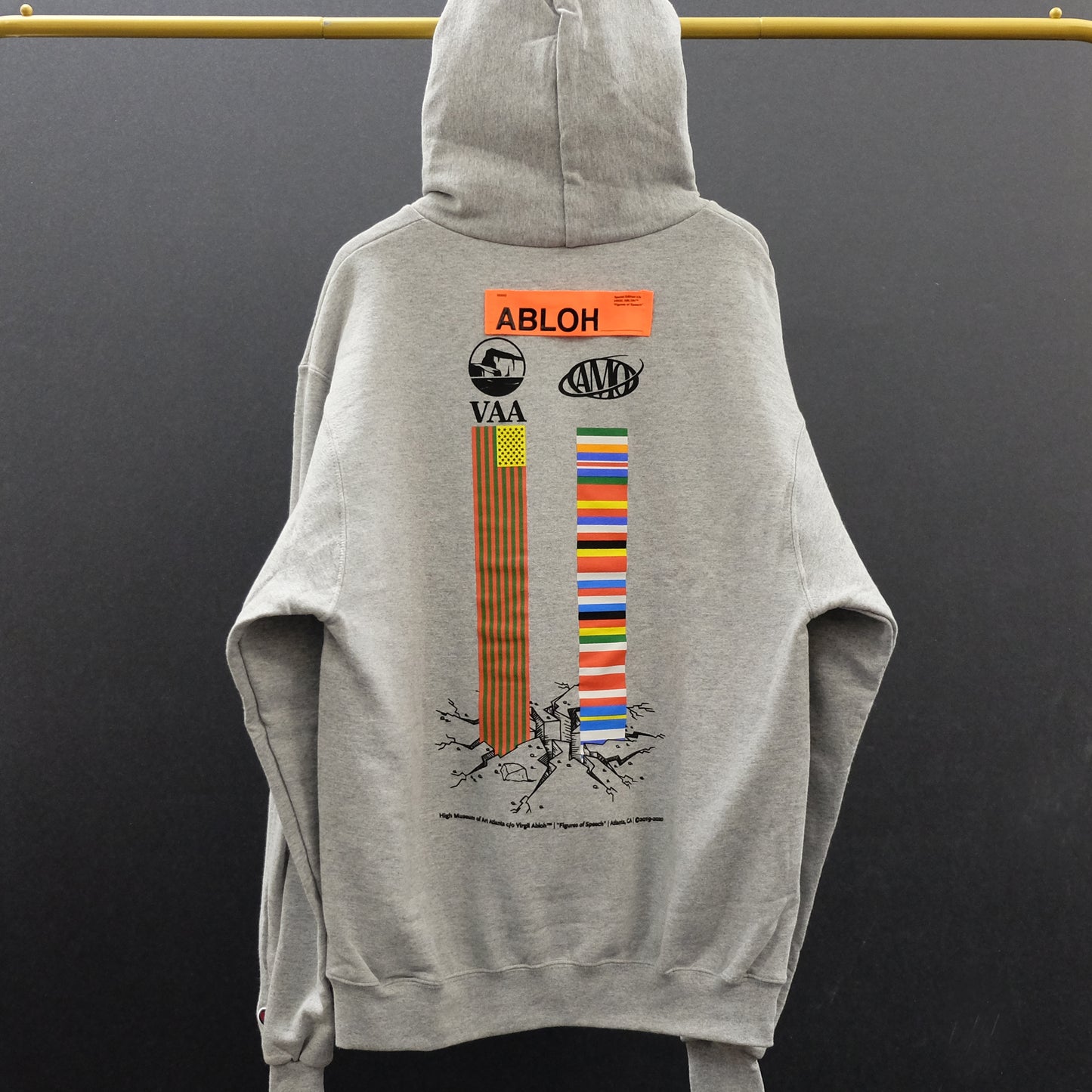 Virgil Abloh AMO Flags Hoodie - Grey