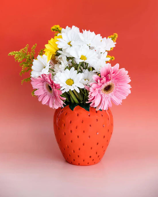 Ceramic Vase, Strawberry Fields