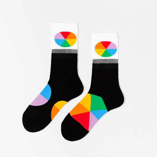 Color Wheel Crew Socks - Small