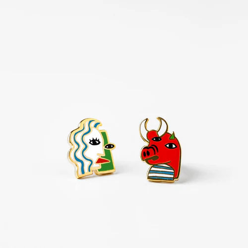 Earrings - Cubist