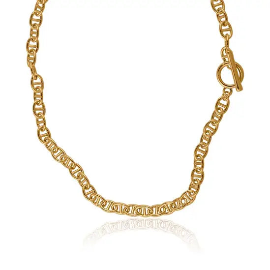 GOLD SURPRISE ANCHOR CHAIN NECKLACE