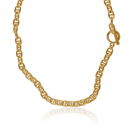 GOLD SURPRISE ANCHOR CHAIN NECKLACE