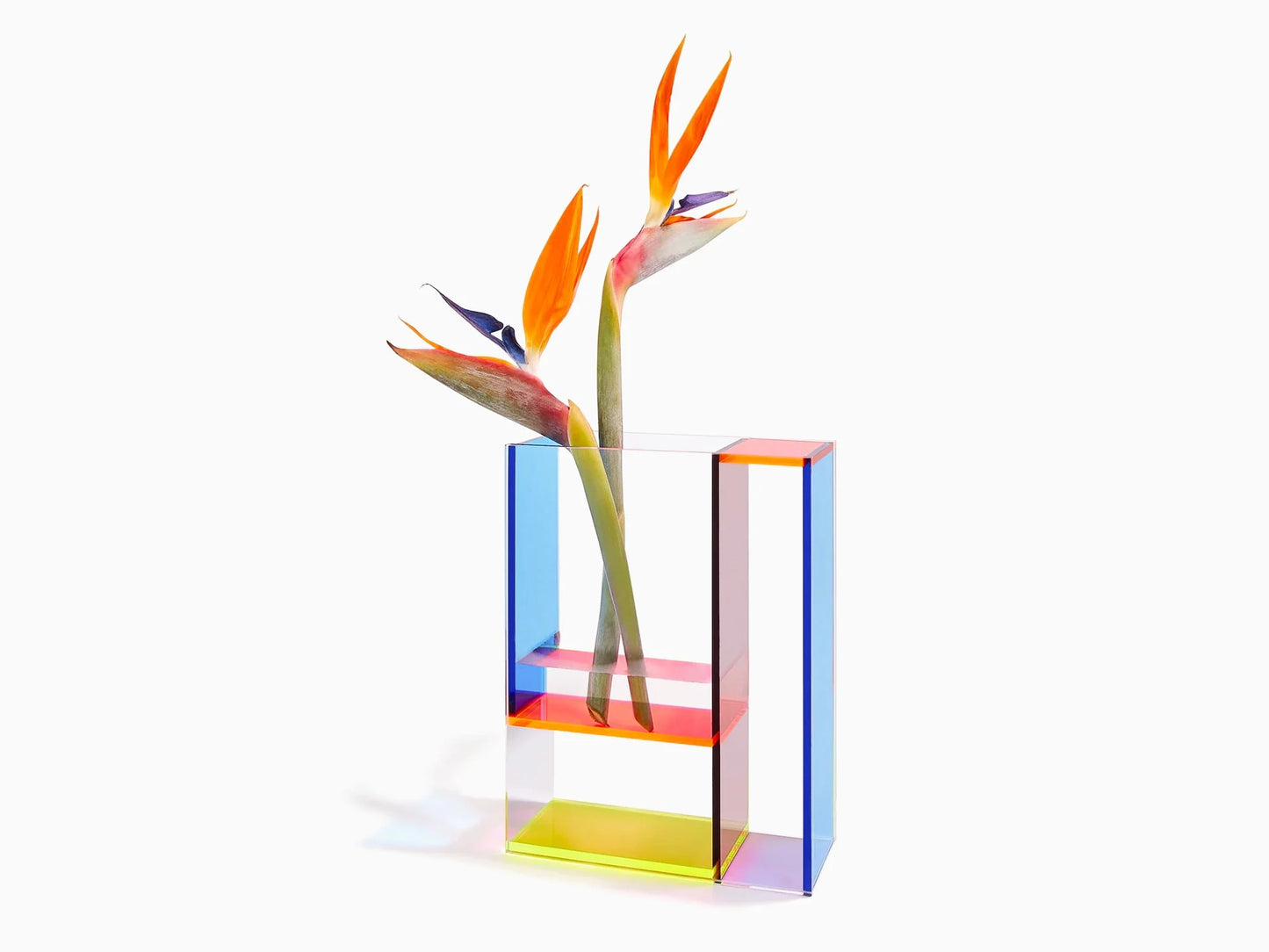 Mondrian Inspired Neon Vase