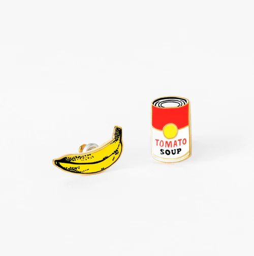 Earrings - Pop Art Banana/Soup