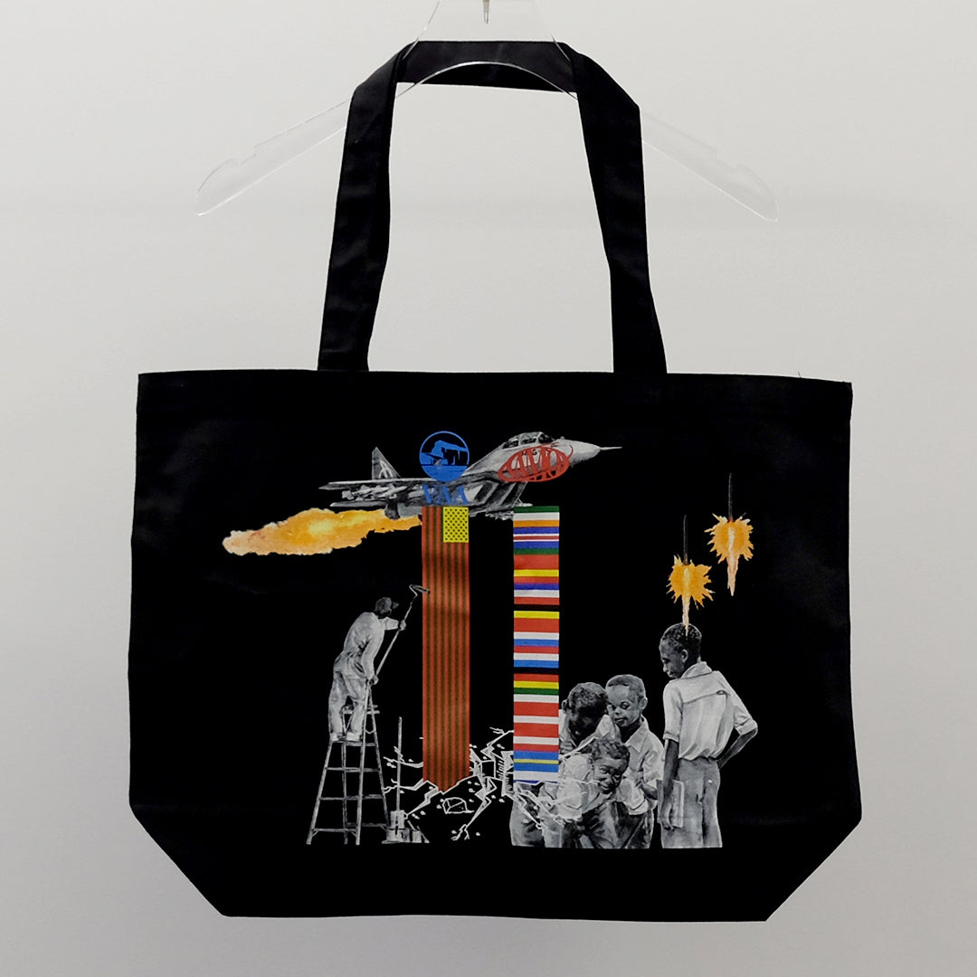 Virgil Abloh FOS Flags Tote Bag - Black