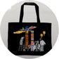 Virgil Abloh FOS Flags Tote Bag - Black