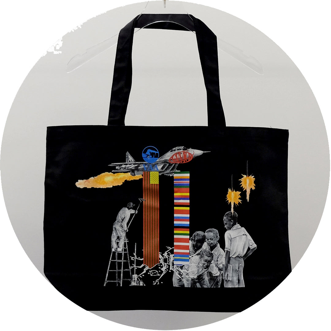 Virgil Abloh FOS Flags Tote Bag - Black