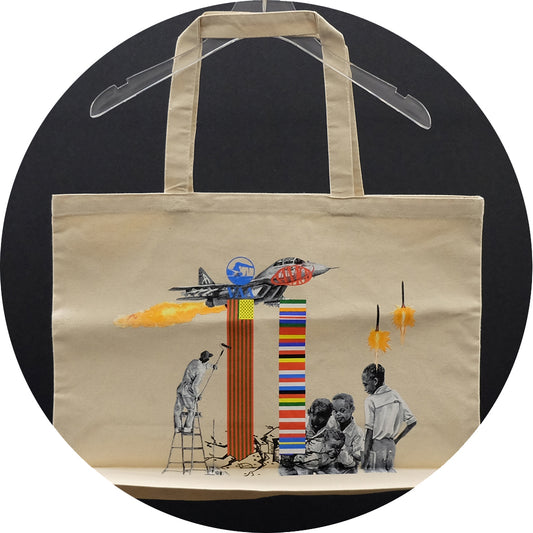 Virgil Abloh FOS Flags Tote Bag - Tan