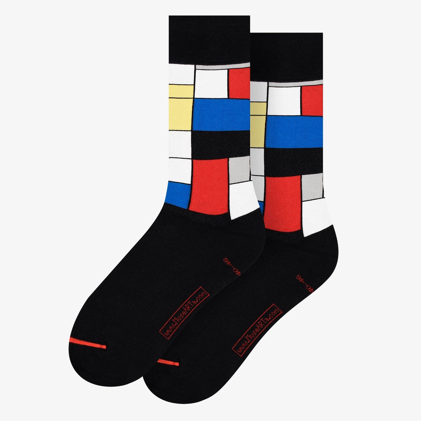 Piet Mondrian Composition with Red, Blue and Yellow Socks
