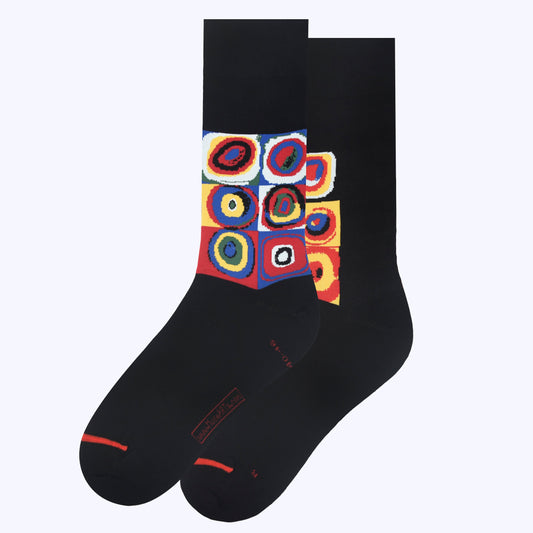 Vasily Kandinsky Squares and Concentric Rings Socks