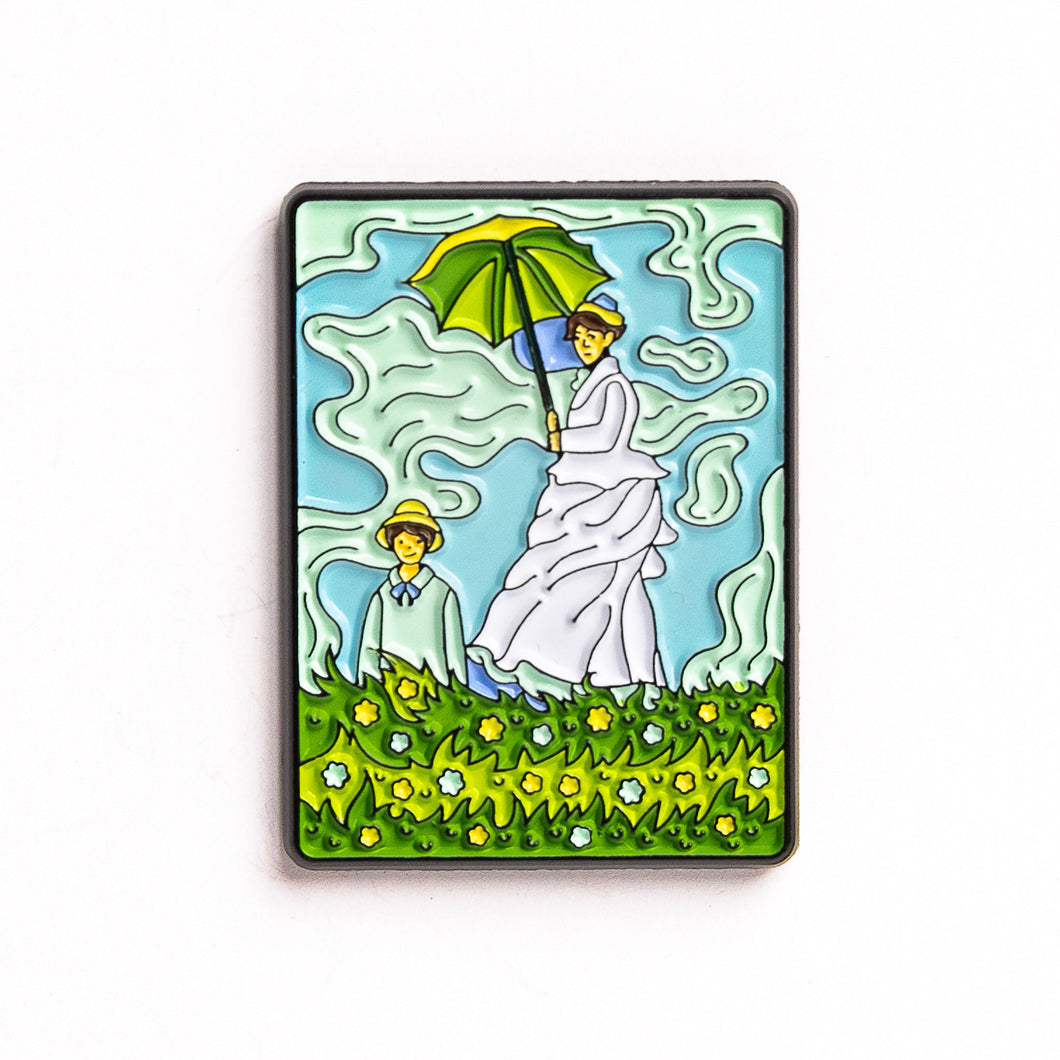 Woman with Parasol Lapel Pin