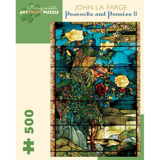 John La Farge: Peacocks and Peonies 500-Piece Jigsaw Puzzle